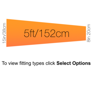 5ft (60 inch) / 152 cm (15in/38cm mouth)